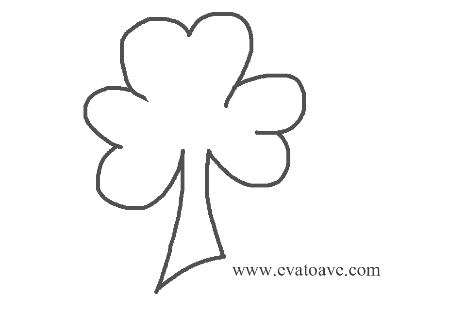 Draw a shamrock completed