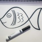 Fish drawing with marker