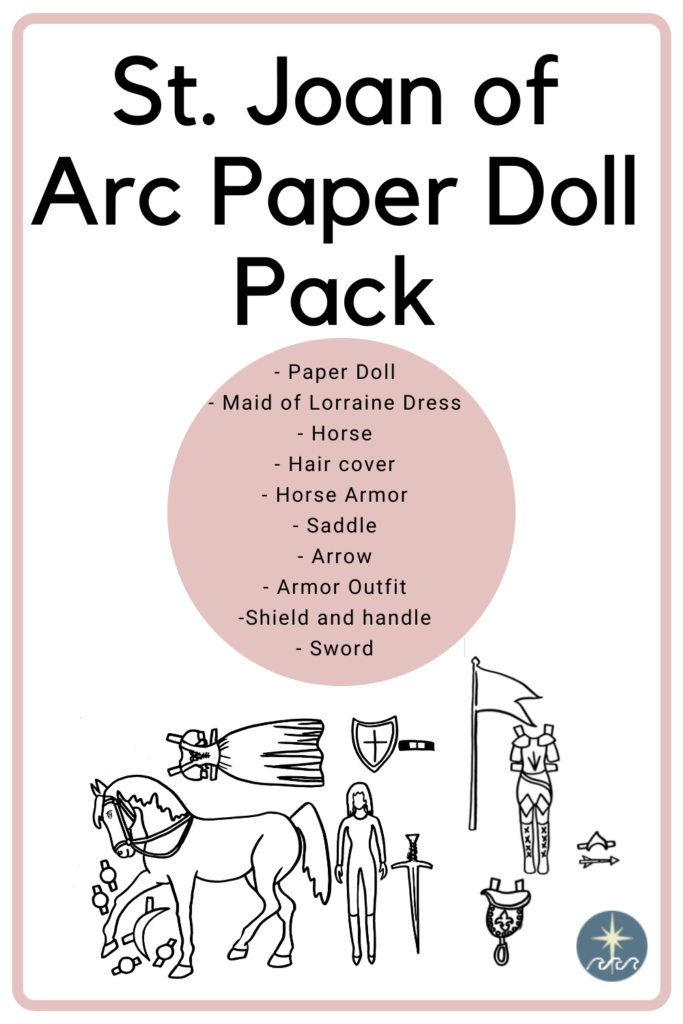 St. Joan of Arc Paper Doll Pin