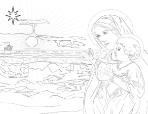Star of the Sea Eva to Ave Coloring Page