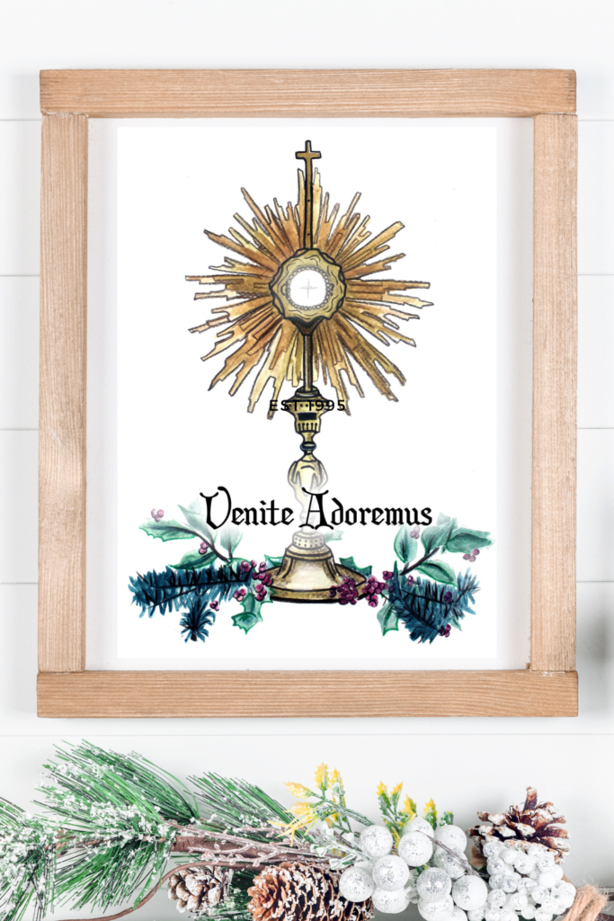 Eucharist Christmas Venite Adoremus Art
